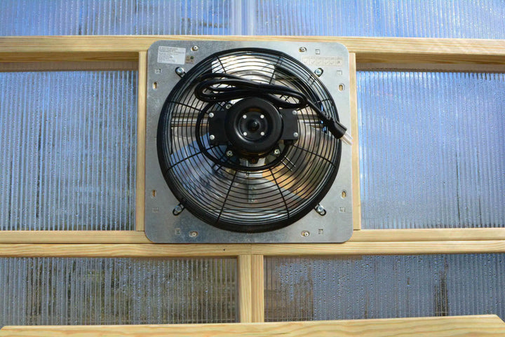 Exhaust Fan inside of EZ Greenhouse